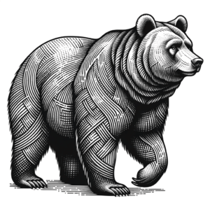 Sketchy Bear With Cross-Hatching