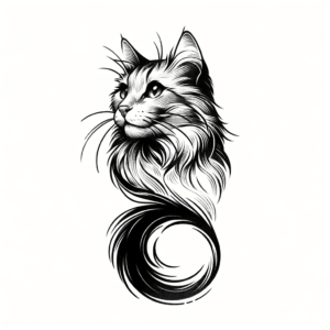 Sketchy Cat With Quick Lines