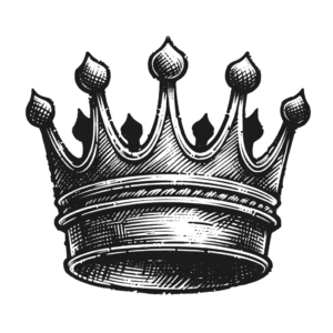 Sketchy Crown With Rough And Textured Lines