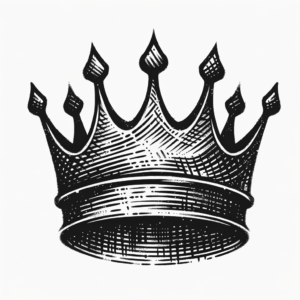 Sketchy Crown With Rough Texture
