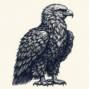 Sketchy Eagle With Rough Texture