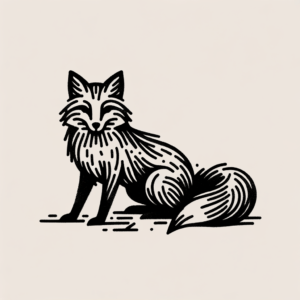 Sketchy Fox With Rough, Artistic Lines