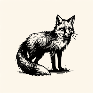 Sketchy Fox With Rough, Unfinished Lines