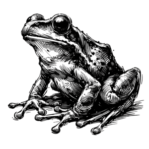 Sketchy Frog With Rough, Dynamic Lines