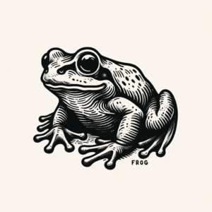 Sketchy Frog With Rough, Lively Lines