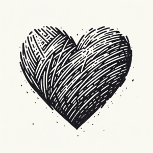 Sketchy Heart With Rough Lines