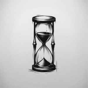 Sketchy Hourglass With Rough, Hand-Drawn Lines