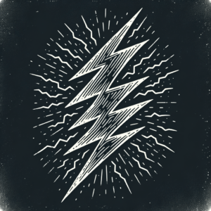 Sketchy Lightning Bolt With Freehand Style