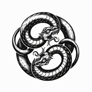 Sketchy Ouroboros With Hand-Drawn Look