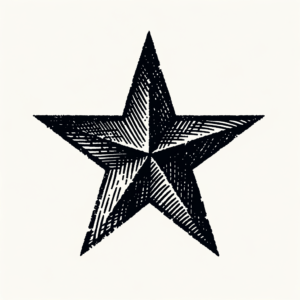 Sketchy Star With Rough, Hand-Drawn Appearance