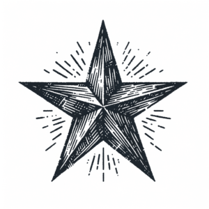 Sketchy Star With Rough, Hand-Drawn Appearance
