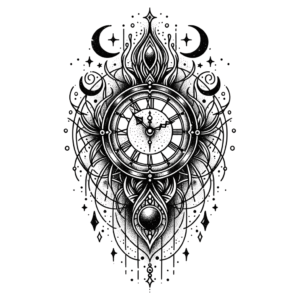 Sketchy Style Mystical Clock