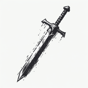 Sketchy Sword With Rough Lines