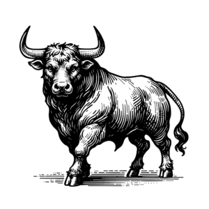 Sketchy Taurus Bull With Rough Outlines