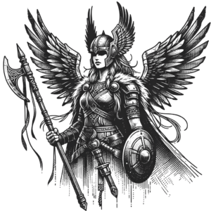 Sketchy Valkyrie With Rough Lines