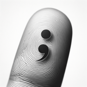 Small Semicolon With Realistic Shading