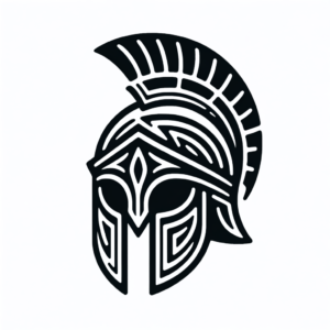 Spartan Helmet With Tiny Minimalist Accents