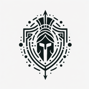 Spartan Shield With Tiny Minimalist Accents