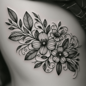 Subtle Leaf Accents In A Botanical Flower