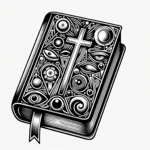 Surrealism Bible With Abstract Symbols