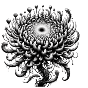 Surrealism Chrysanthemum With Dreamlike Elements