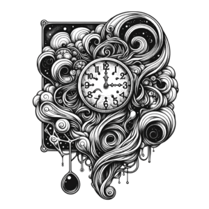 Surrealism Clock With Unusual Shapes