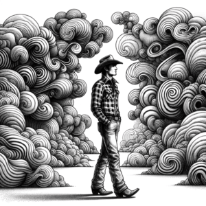 Surrealism Cowboy In A Dreamlike Landscape