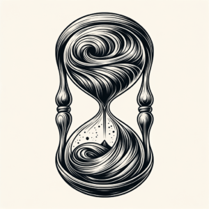 Surrealism Hourglass With Abstract, Dreamlike Design