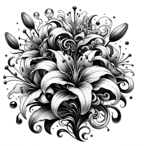 Surrealism Lily With Fantastical Elements