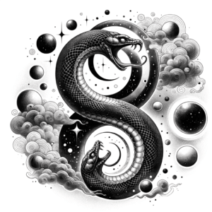 Surrealism Ouroboros With Dream-Like Elements