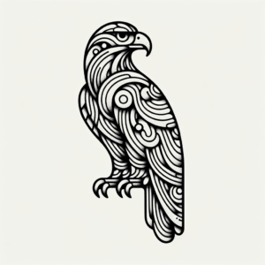 Surrealistic Eagle With Abstract Elements