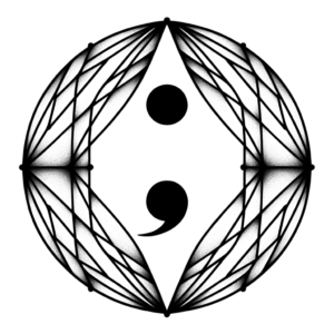 Symmetrical Geometric Semicolon