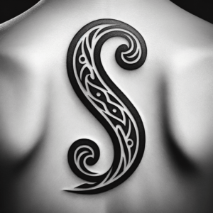 Symmetrical Tribal Semicolon Tattoo