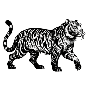 Tiger In Traditional Japanese Style