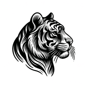 Tiger In Traditional Tattoo Style