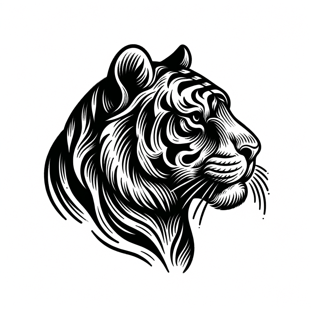 Tiger In Traditional AI Tattoo Style