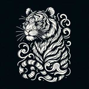 Tiger In Vibrant New School Style