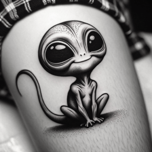 Tiny Alien With A Whimsical Expression