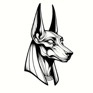 Tiny Anubis Head Outline