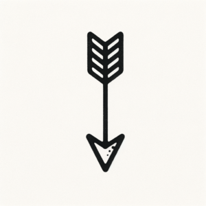 Tiny Arrow With Minimalist Arrowhead