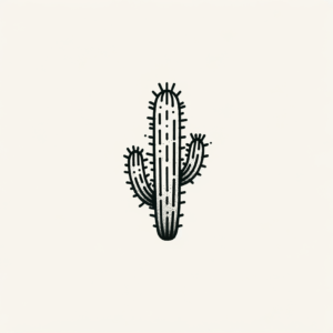 Tiny Cactus With Minimalistic Features