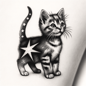 Tiny Cat With A Star On Its Tail