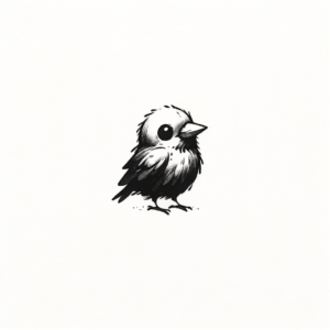 Tiny Crow With A Whimsical Look