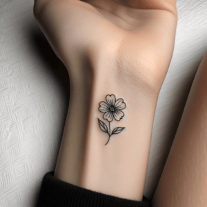 Tiny Dainty Flower Perfect For Wrist Or Ankle