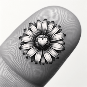 Tiny Daisy With A Heart