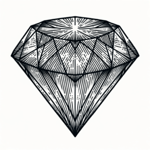 Tiny Diamond With Delicate Lines