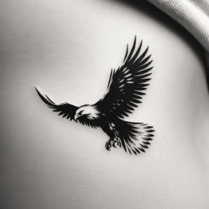 Tiny Eagle With Spread Wings, Cute