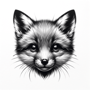 Tiny Fox Head With Big, Expressive Eyes