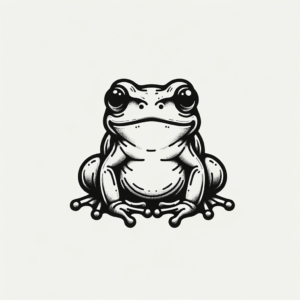 Tiny Frog With Minimalistic Design