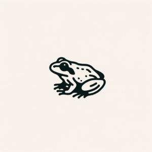 Tiny Frog With Minimalistic Details